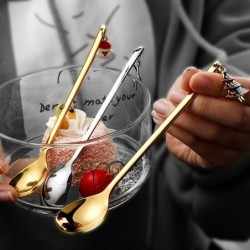 Small long handle spoon - with christmas decoration - tea / coffee / desserts - 1 pieceCutlery