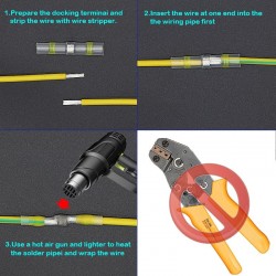 Solder seal sleeve - heat shrink - transparent - waterproof - electrical wire connectorSoldering