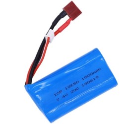 Lipo battery 18650 - for Wltoys 12428 12401 RC toys - 7.4V - 1500mahR/C car