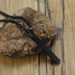 Pendant with a camouflage cross - stainless steel necklaceNecklaces