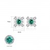 Snowflake earrings with crystal - 925 sterling silverEarrings
