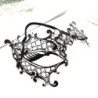 Black Venetian one eye mask - metal lace - crystals - masquerade / carnivalsMasks