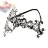 Black Venetian one eye mask - metal lace - crystals - masquerade / carnivalsMasks