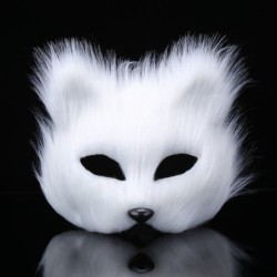 Sexy Venetian mask - with fur rabbit face - Halloween / masqueradeMasks