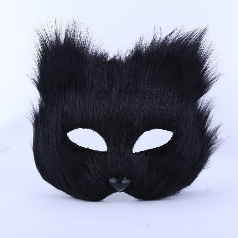 Sexy Venetian mask - with fur rabbit face - Halloween / masqueradeMasks