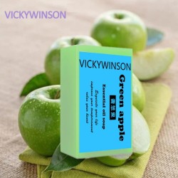 Natural collagen soap - handmade - green apple - 50gSkin