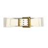 Retro elastic wide belt - leather - gold buckleBelts