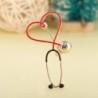 Heart shaped stethoscope - with crystal - elegant broochBrooches