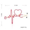 Medical brooch - electrocardiogram / stethoscope / heart - with crystalBrooches