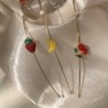 Metal hoop hair band - with fruits / pearlsHair clips