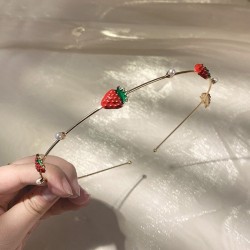 Metal hoop hair band - with fruits / pearlsHair clips