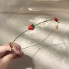 Metal hoop hair band - with fruits / pearlsHair clips