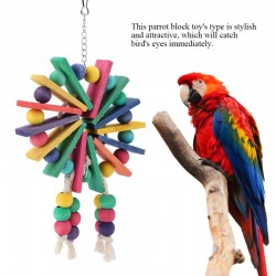 Wooden hanging toy for bird cage - Parrots - colorfulBirds