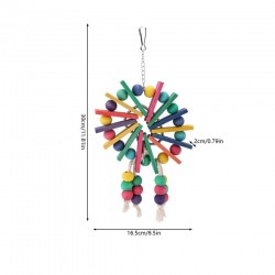 Wooden hanging toy for bird cage - Parrots - colorfulBirds