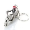 Skeleton on motorbike - keychainKeyrings