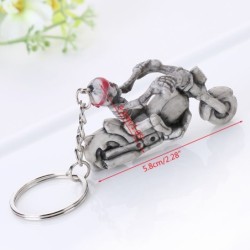 Skeleton on motorbike - keychainKeyrings