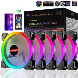 Computer case fan - cooling cooler - adjustable - 120mm - 6pin - RGB - ARGB - LED - 5VCooling