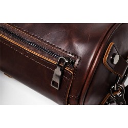 Trendy shoulder leather bag - cylindrical shapeBags