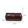 Trendy shoulder leather bag - cylindrical shapeBags