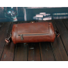 Trendy shoulder leather bag - cylindrical shapeBags
