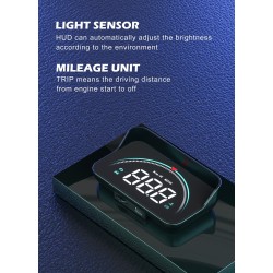 WIIYII M8 - HUD - head-up display - overspeed warning system - windshield projector - OBD2 II - EUOBDDiagnosis