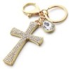 Luxurious keychain - full crystal crossKeyrings