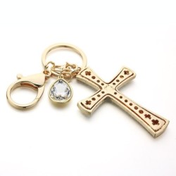 Luxurious keychain - full crystal crossKeyrings
