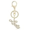 Gold keychain - crystal LOVE letteringKeyrings