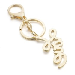 Gold keychain - crystal LOVE letteringKeyrings