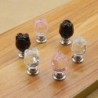 Luxurious furniture knobs - glass crystal rose shapeFurniture