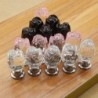 Luxurious furniture knobs - glass crystal rose shapeFurniture