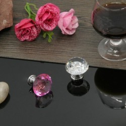 Elegant furniture knobs - glass diamond shapeFurniture
