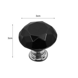 Elegant furniture knobs - glass diamond shapeFurniture