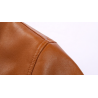Leather winter jacket with fleece & zipper - slimJackets