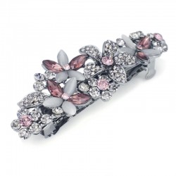 Elegant hair clip - hairpin - with crystal flowersHair clips