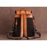 Women's retro backpack - floral embossing - genuine leather - large capacityBackpacks
