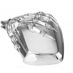 Motorcycle mirrors with skeleton hand - chrome - silverMirrors