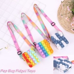 Push bubble shoulder bag - silicone small purse - unicornBags