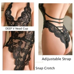 Transparent lace bodysuit - sexy lingerieLingerie