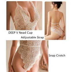 Transparent lace bodysuit - sexy lingerieLingerie