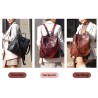 Multifunction vintage shoulder bag - leather backpack - waterproofBackpacks