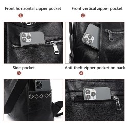 Multifunction vintage shoulder bag - leather backpack - waterproofBackpacks