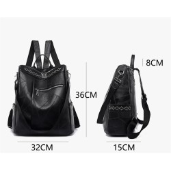 Multifunction vintage shoulder bag - leather backpack - waterproofBackpacks
