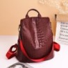 Fashionable vintage backpack - multifunction shoulder leather bag - snake skin patternBackpacks