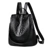 Fashionable vintage backpack - multifunction shoulder leather bag - snake skin patternBackpacks