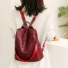 Fashionable vintage backpack - multifunction shoulder leather bag - snake skin patternBackpacks