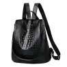 Fashionable vintage backpack - multifunction shoulder leather bag - snake skin patternBackpacks