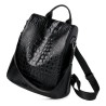 Fashionable vintage backpack - multifunction shoulder leather bag - snake skin patternBackpacks