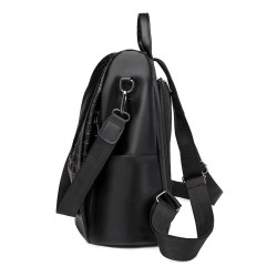 Fashionable vintage backpack - multifunction shoulder leather bag - snake skin patternBackpacks