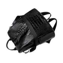Fashionable vintage backpack - multifunction shoulder leather bag - snake skin patternBackpacks